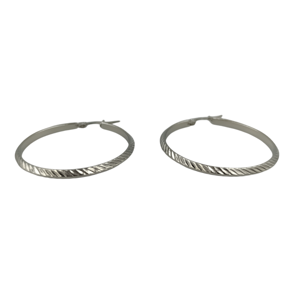 OEMΚρίκοι Stainless Steel Ασημί Ανάγλυφοι Φ2.5εκpapell.gr