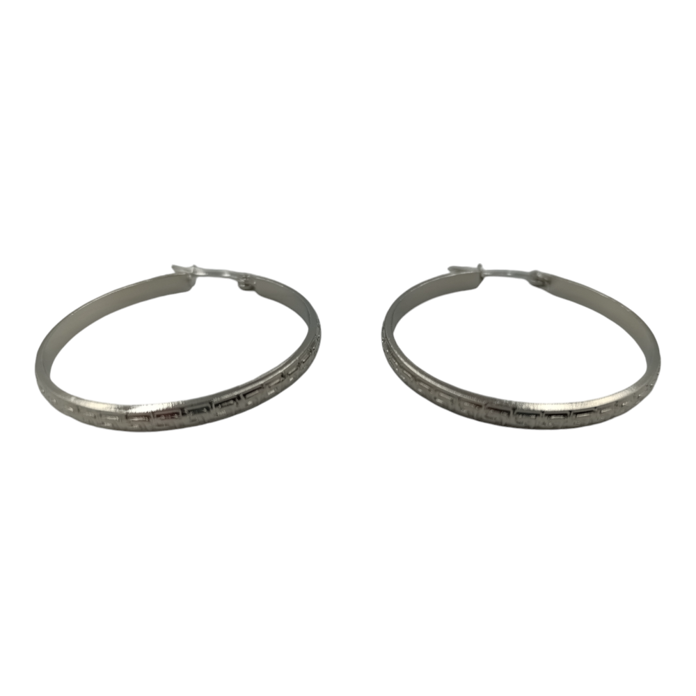 OEMΚρίκοι Stainless Steel Ασημί Ανάγλυφοι Φ2.5εκpapell.gr