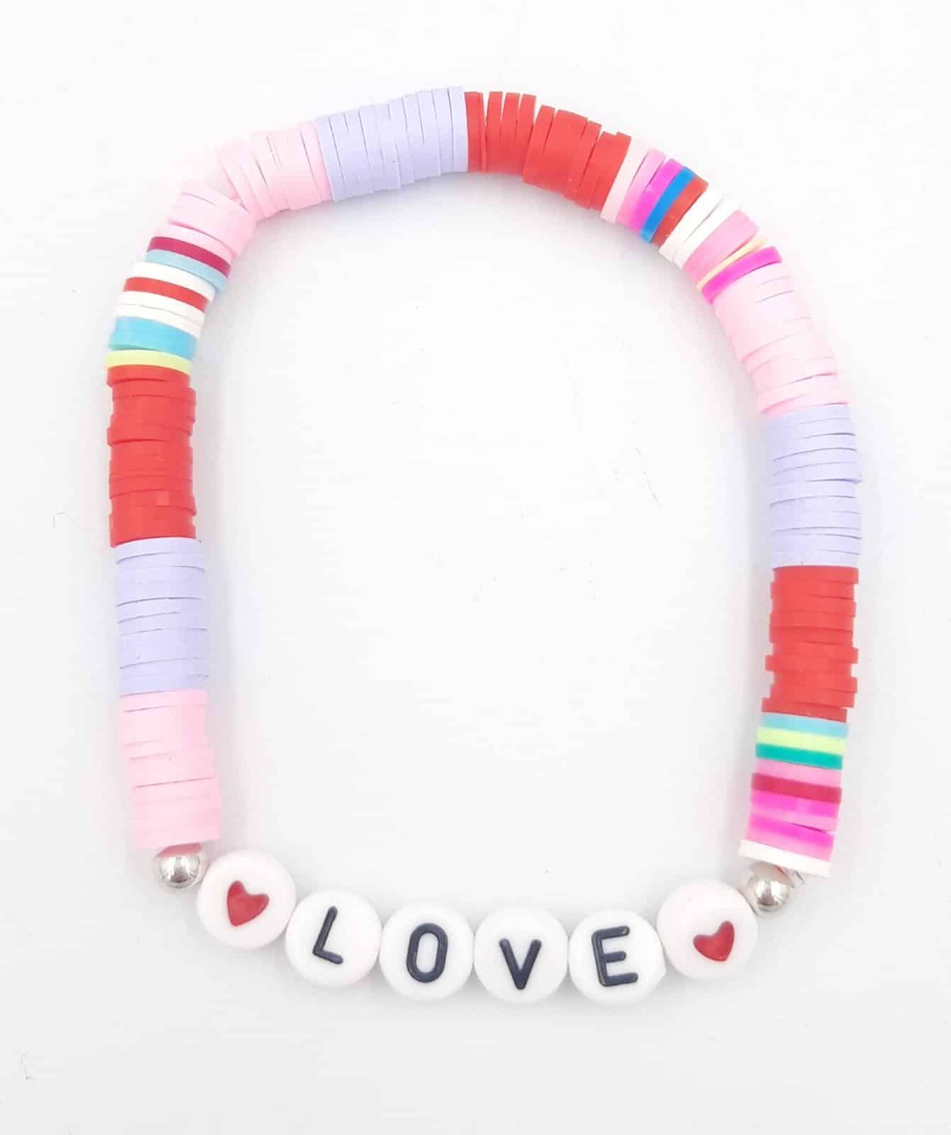Βραχιολακι Love Με Πολυχρωμες Χαντρες