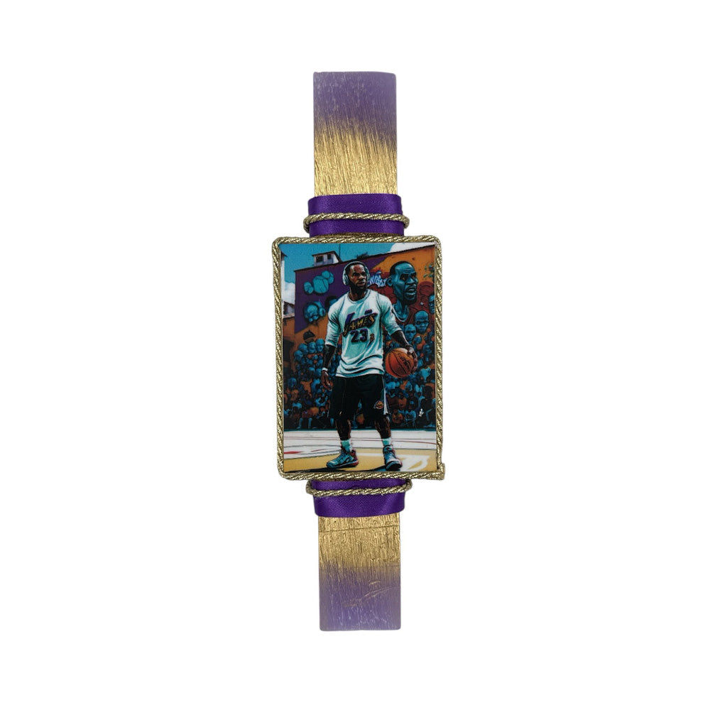 PapellΛαμπάδα Χειροποίητη Πλακέ Αρωματική Lebron James Lakers Σε Καδράκι 26 Εκpapell.gr