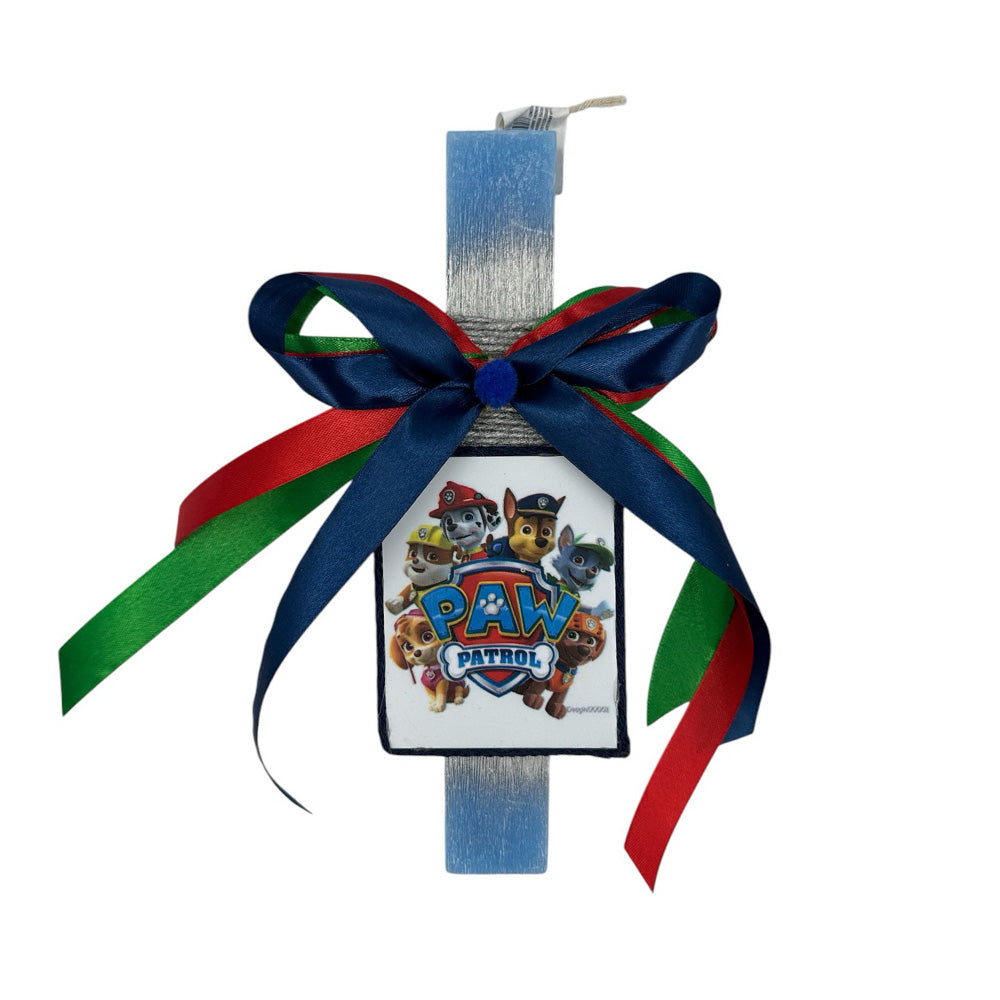 PapellΛαμπάδα Χειροποίητη Πλακέ Αρωματική Paw Patrol Σε Καδράκι 26 Εκpapell.gr