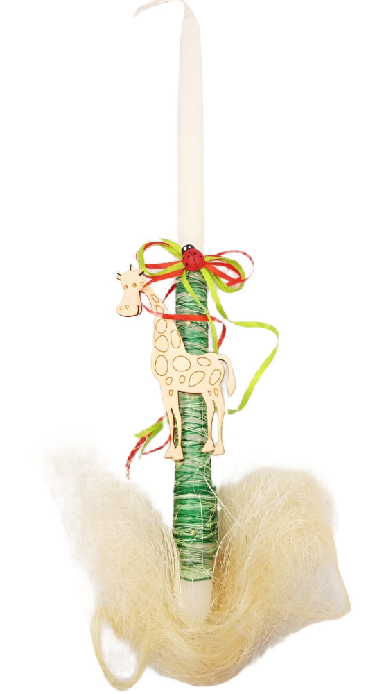 Λαμπαδα Καμηλοπαρδαλη Led Με Αχυρο