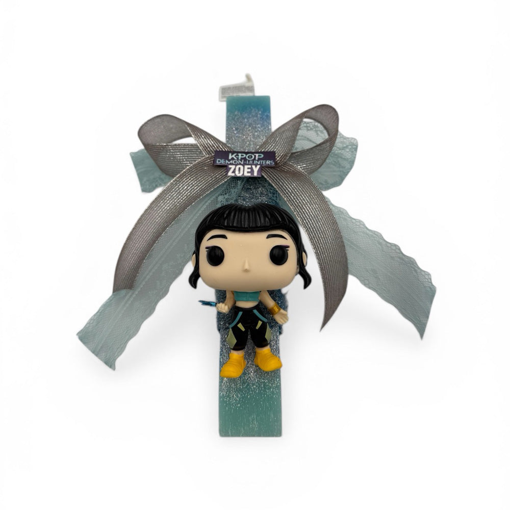 Λαμπάδα Χειροποίητη Πλακέ Αρωματική Zoey Φιγούρα Pop Demon Hunters
