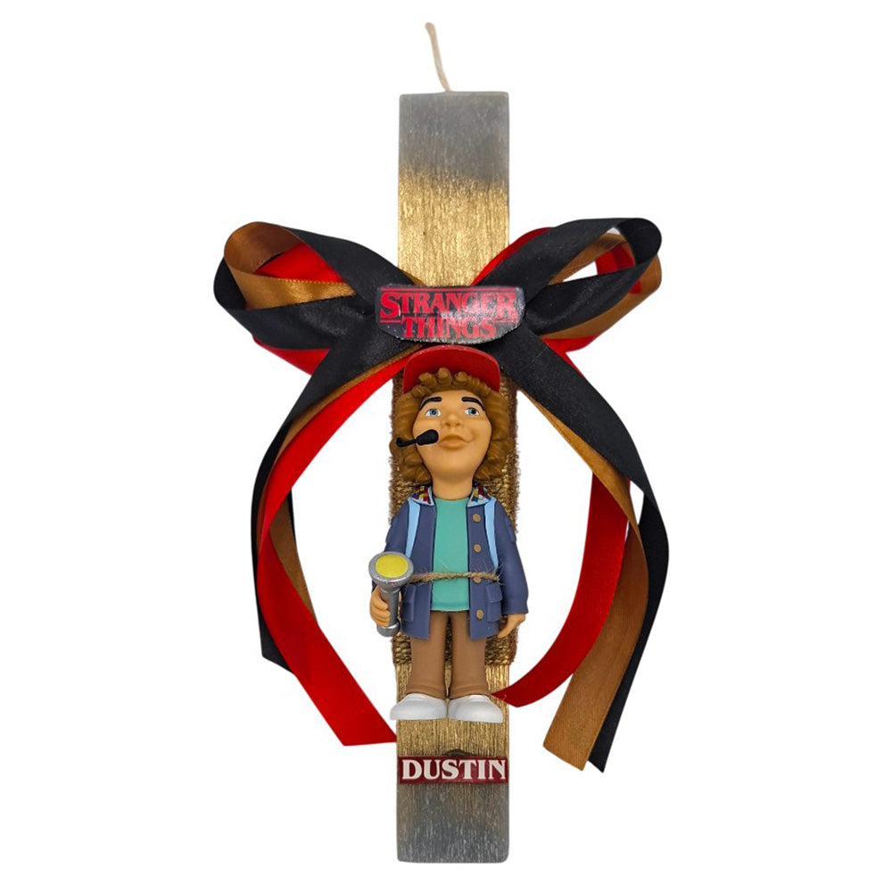 Λαμπάδα Χειροποίητη Πλακέ Αρωματική Φιγούρα Dustin Stranger Things - 25 εκ