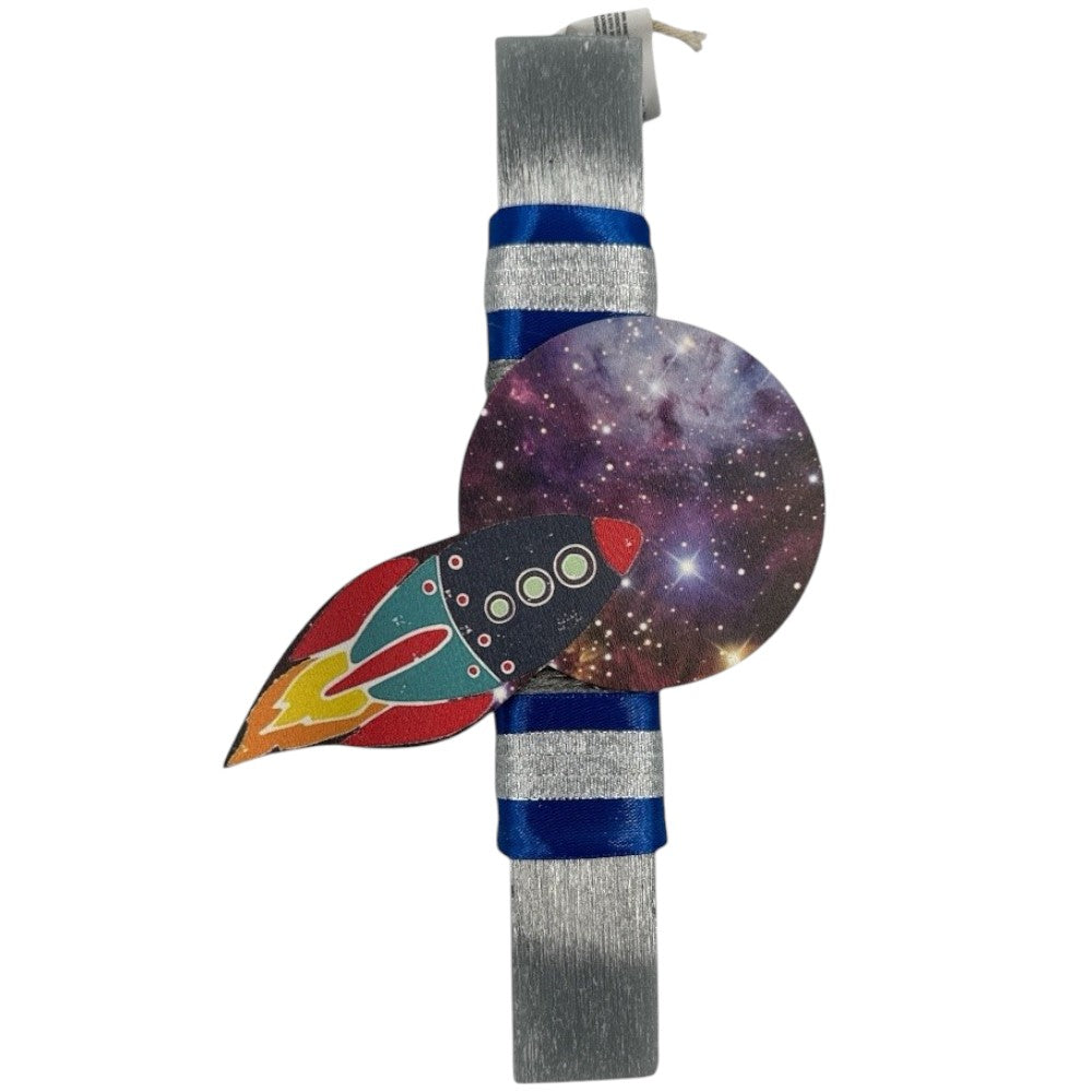 PapellΛαμπάδα Χειροποίητη Πλακέ Αρωματική Ξύλινο Καδράκι Πύραυλοςpapell.gr