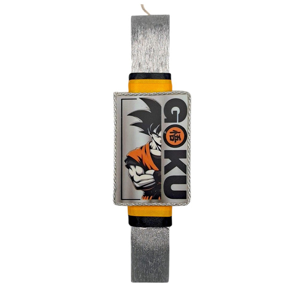 Λαμπάδα Χειροποίητη Πλακέ Αρωματική Dragonball Z Goku σε Καδράκι - 25 εκ