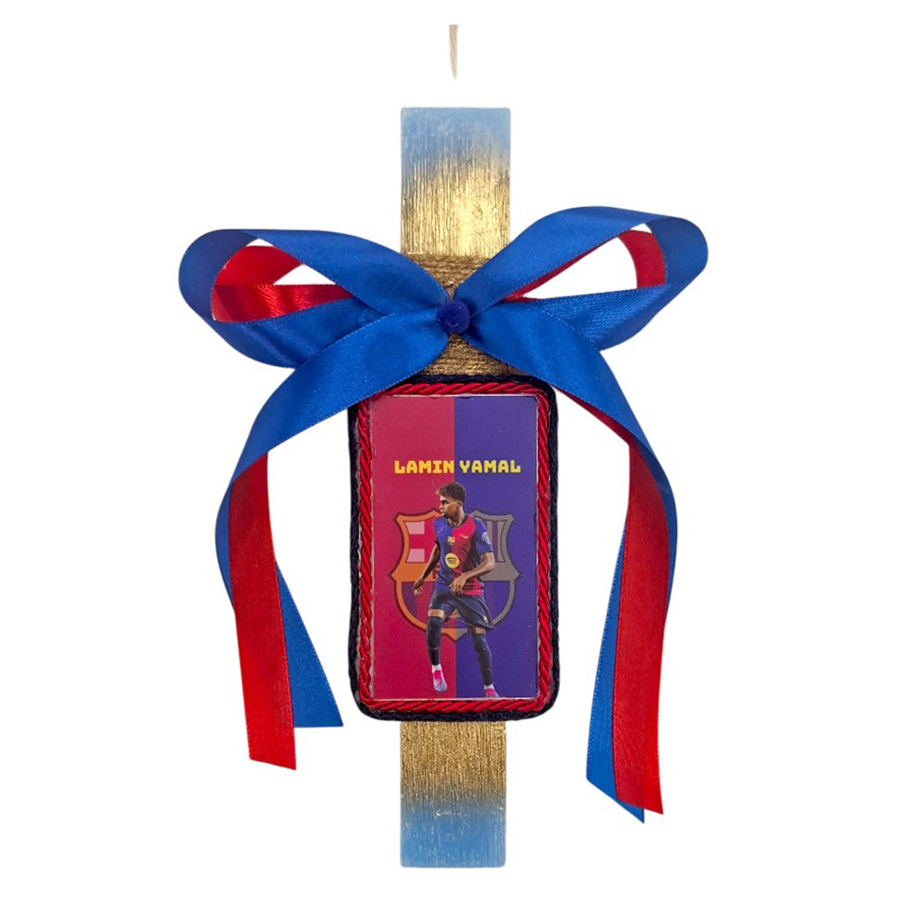 Λαμπάδα Χειροποίητη Πλακέ Αρωματική Lamin Yamal σε Καδράκι - 25 εκ