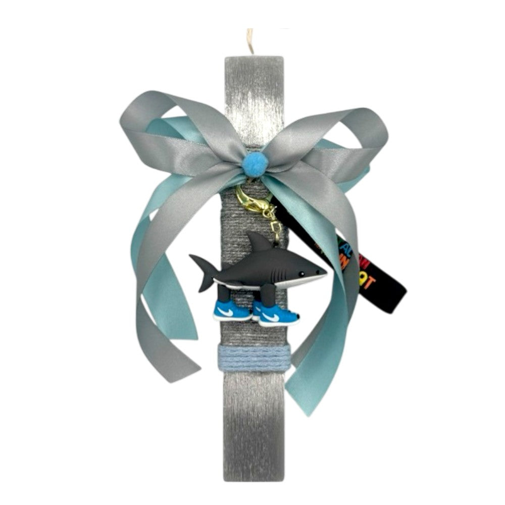 Λαμπάδα Χειροποίητη Πλακέ Αρωματική Tralalero Tralala Brainrot Μπρελόκ - 25 εκ