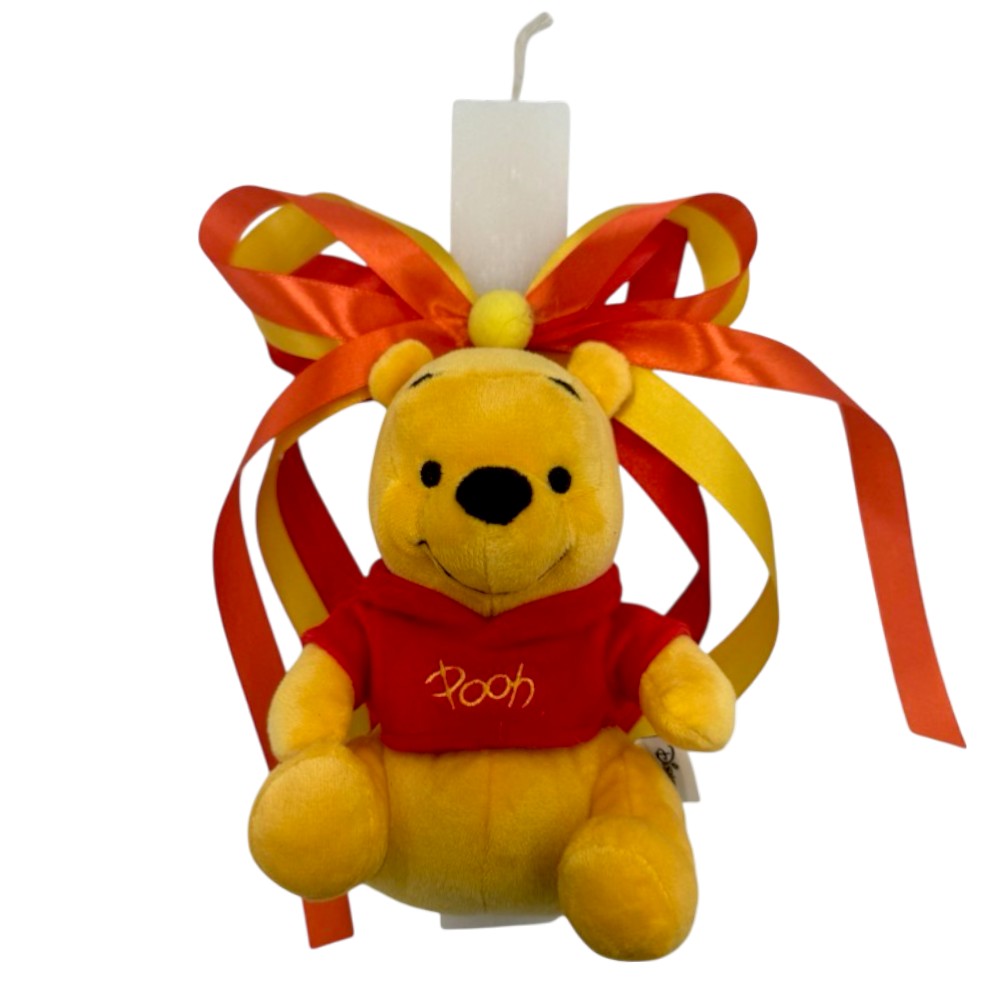 Λαμπάδα Χειροποίητη Πλακέ Αρωματική Winnie The Pooh Λούτρινο 17 εκ - 25 εκ
