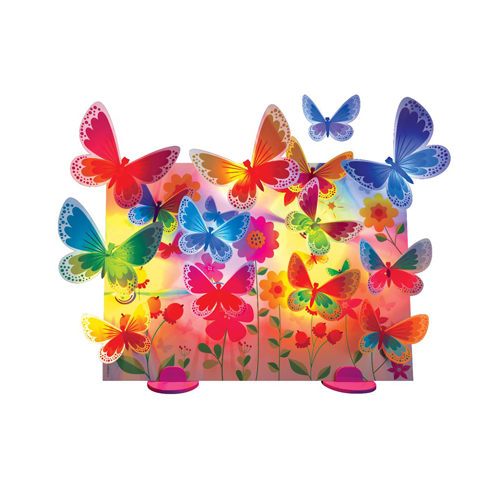 4M4M Κατασκευή Λαμπερές 3D Πεταλούδες Σε Καμβάpapell.gr