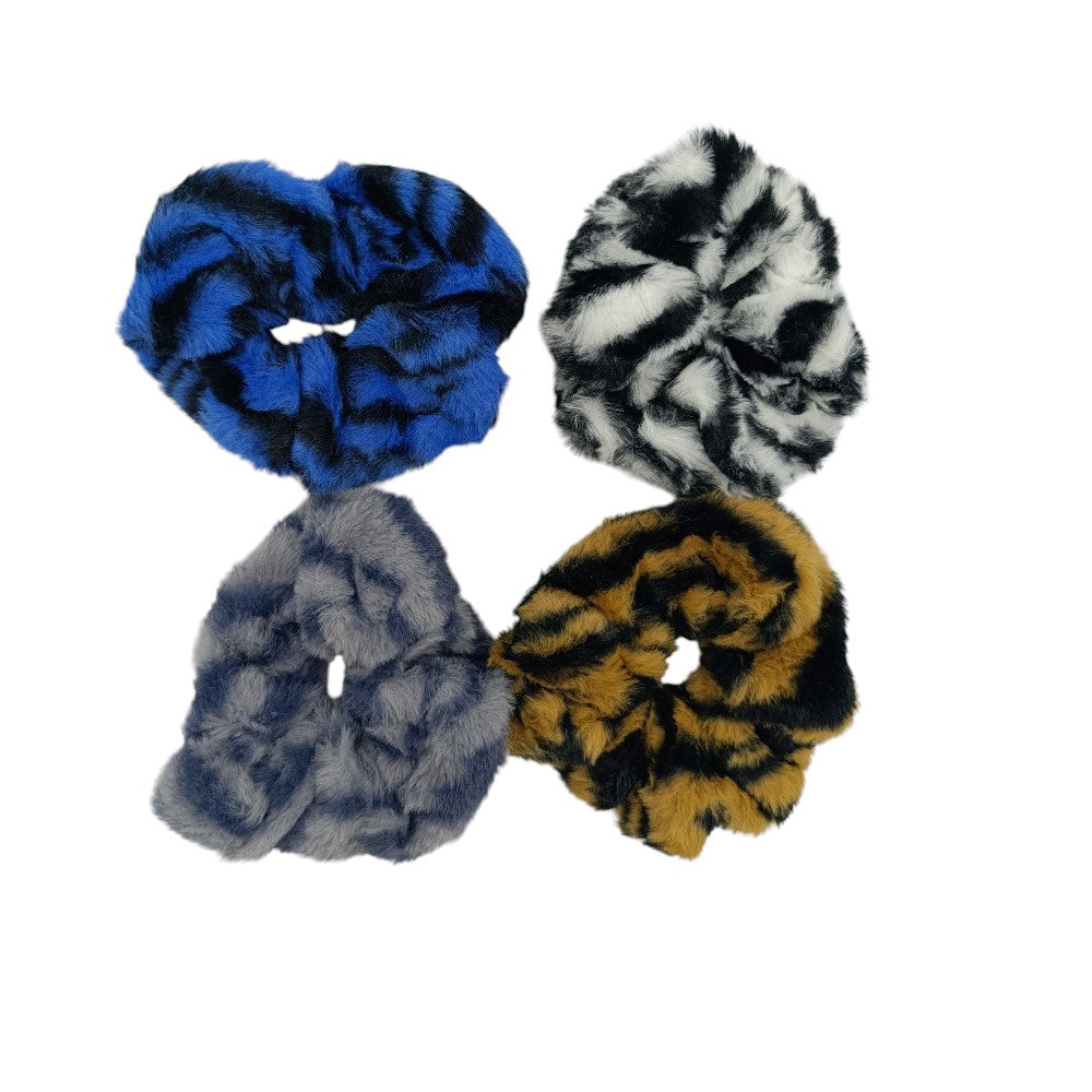 Λαστιχάκι Μαλλιών Scrunchie Fluffy 4 Χρώματα - 1 τμχ