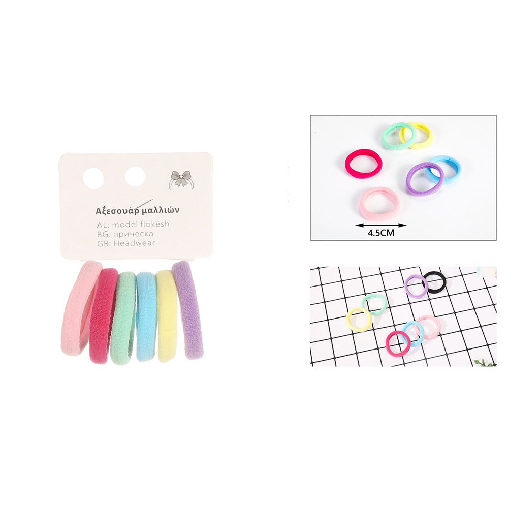 Λαστιχάκια Μαλλιών Σε Pastel Χρώματα 4.5 εκ - 6 Τμχ