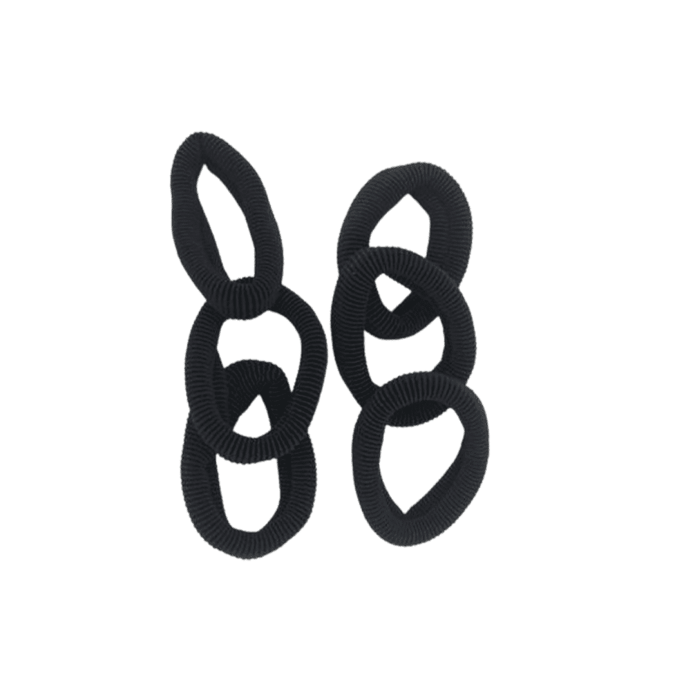 OEMΛαστιχάκια Μαλλιών Μαύρα Χοντρά 6 Τμχpapell.gr