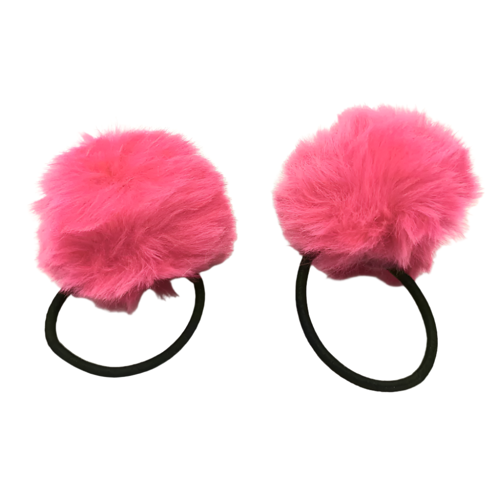 OEMΣετ Γούνινα Λαστιχάκια Μαλλιών Pom Pom 2Τμχ 6 Χρώματαpapell.gr