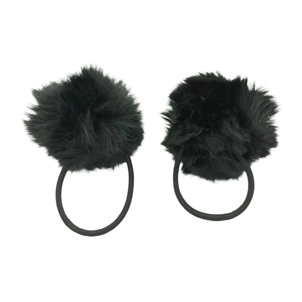 OEMΣετ Γούνινα Λαστιχάκια Μαλλιών Pom Pom 2Τμχ 6 Χρώματαpapell.gr