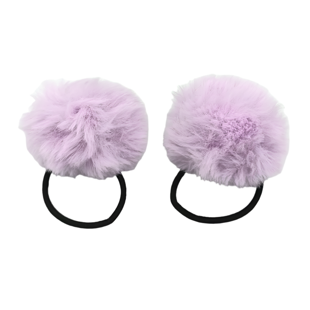 OEMΣετ Γούνινα Λαστιχάκια Μαλλιών Pom Pom 2Τμχ 6 Χρώματαpapell.gr