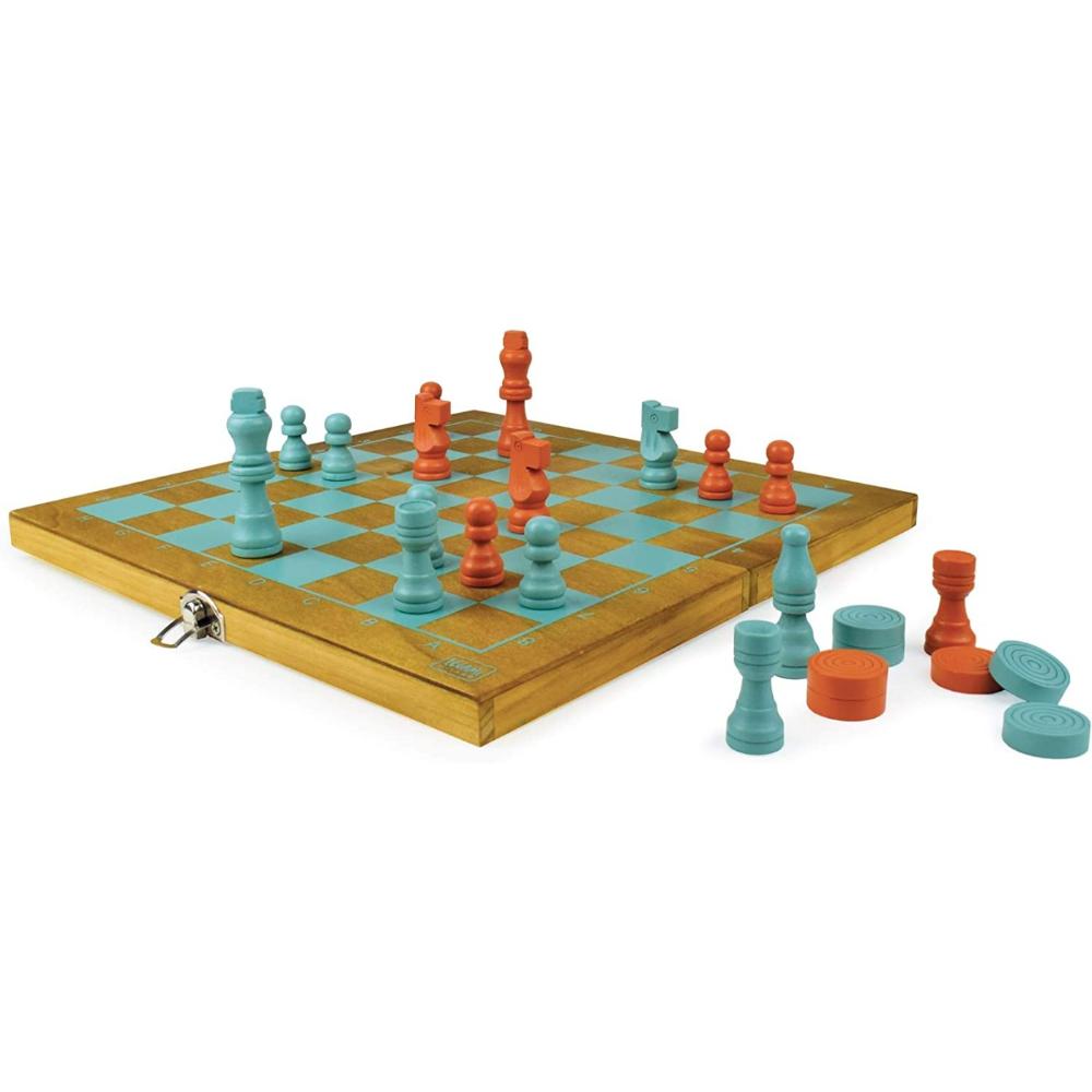 LegamiLegami Vintage Memories 2 In 1 Wooden Chess & Draughtspapell.gr