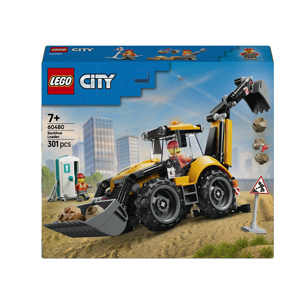 60480 Lego City - Yellow Backhoe Loader