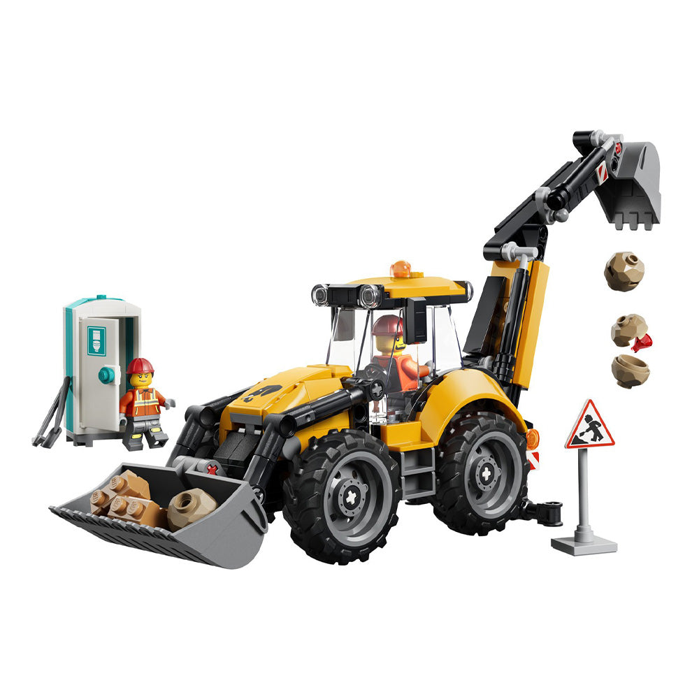 60480 Lego City - Yellow Backhoe Loader