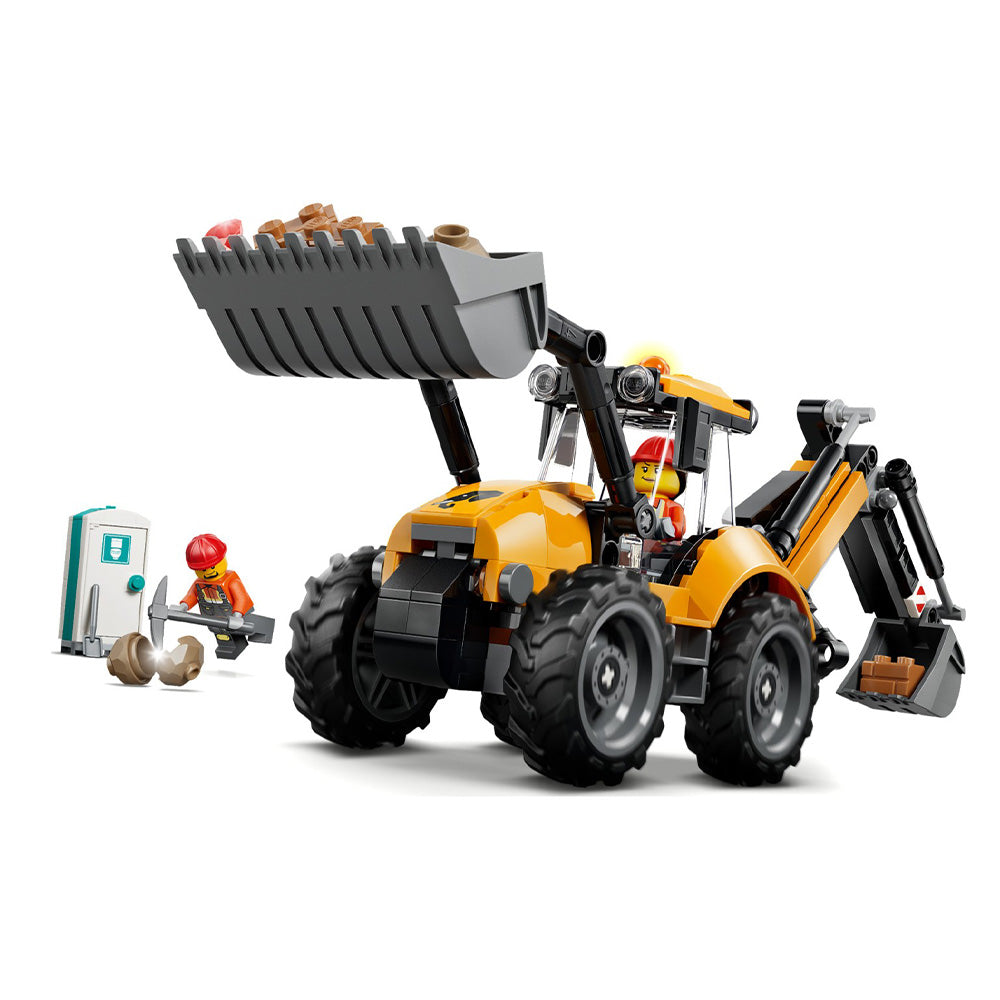 60480 Lego City - Yellow Backhoe Loader