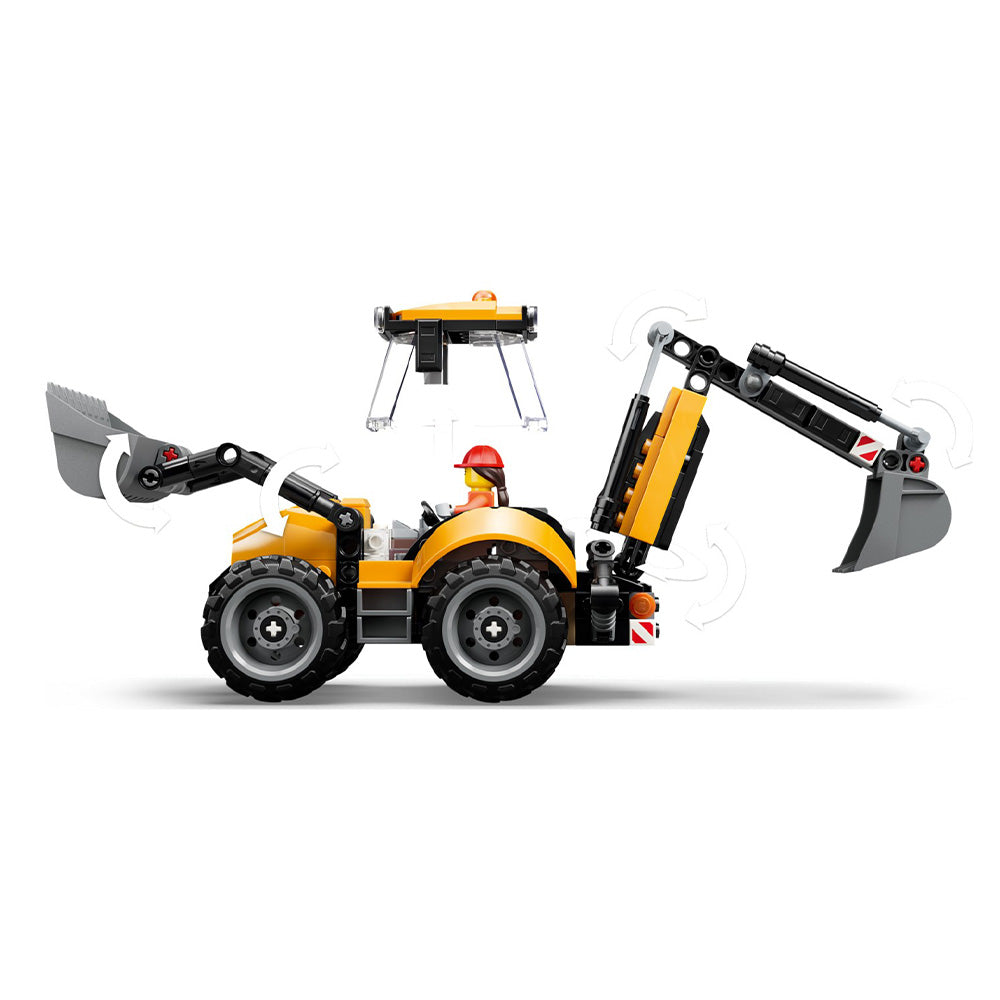 60480 Lego City - Yellow Backhoe Loader