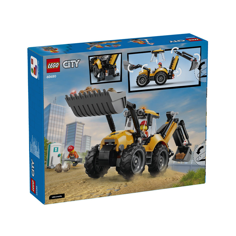 60480 Lego City - Yellow Backhoe Loader