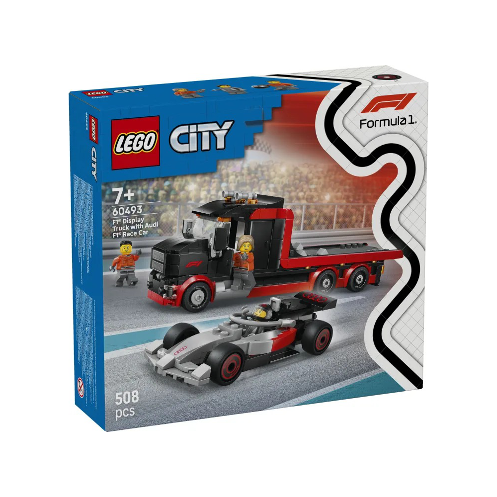 60493 Lego City F1 Display Truck With AUDI F1 Race Car