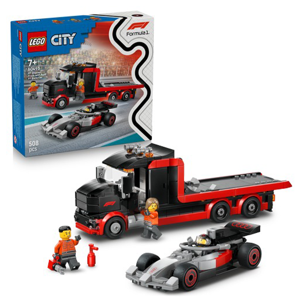 60493 Lego City F1 Display Truck With AUDI F1 Race Car
