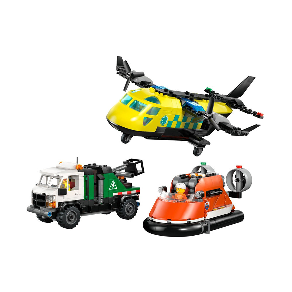 60505 Lego City Airplane, Service Truck & Hovercraft Remix