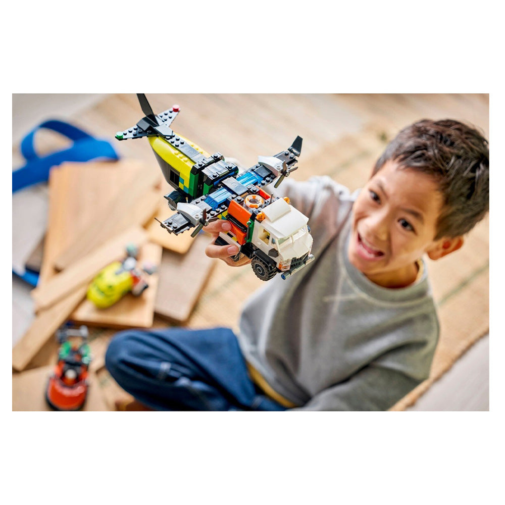 60505 Lego City Airplane, Service Truck & Hovercraft Remix