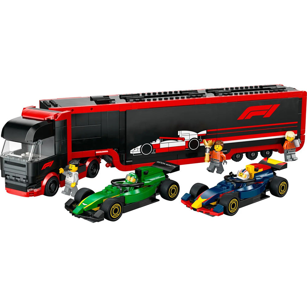 60445 Lego City F1 Truck with RB20 & AMR24 F1 Cars