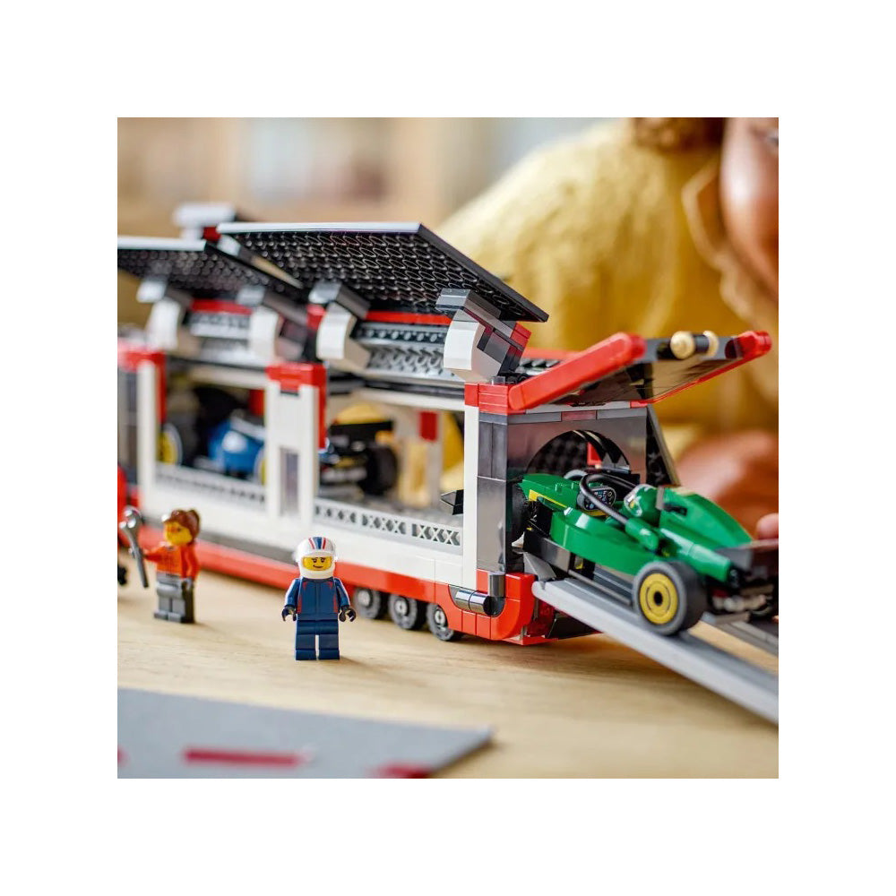 60445 Lego City F1 Truck with RB20 & AMR24 F1 Cars