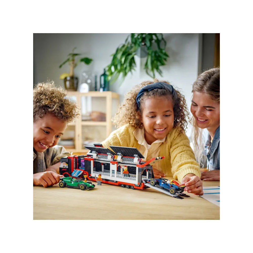 60445 Lego City F1 Truck with RB20 & AMR24 F1 Cars