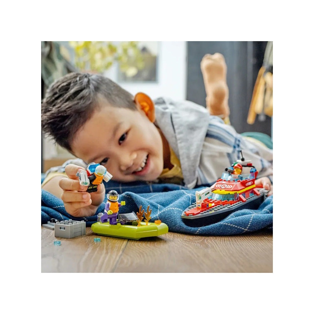 Lego60373 Lego City Fire Rescue Boatpapell.gr