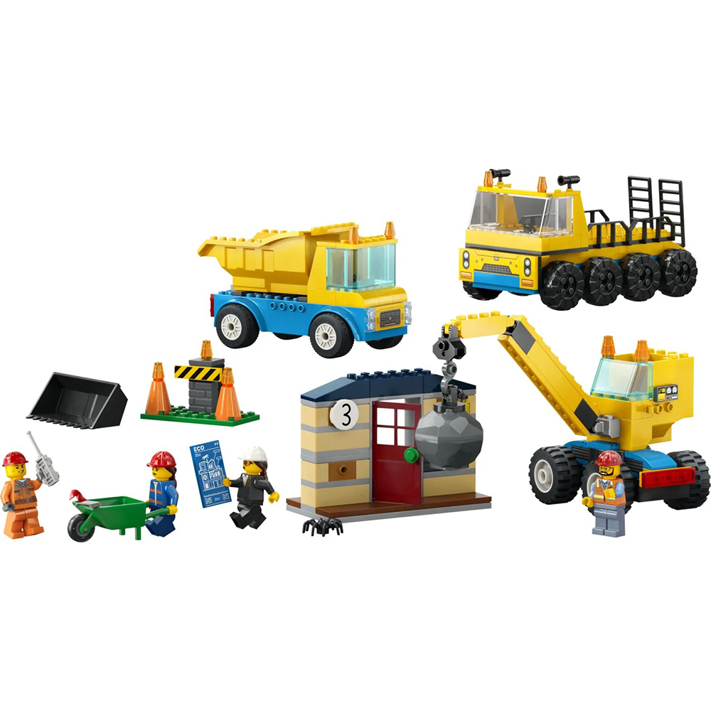 Lego60391 Lego City Construction Trucks & Wrecking Ball Cranepapell.gr