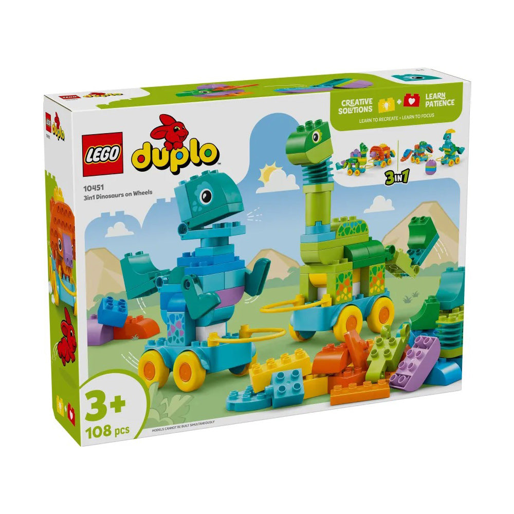 10451 Lego Duplo 3 in 1 Dinosaurs On Wheels