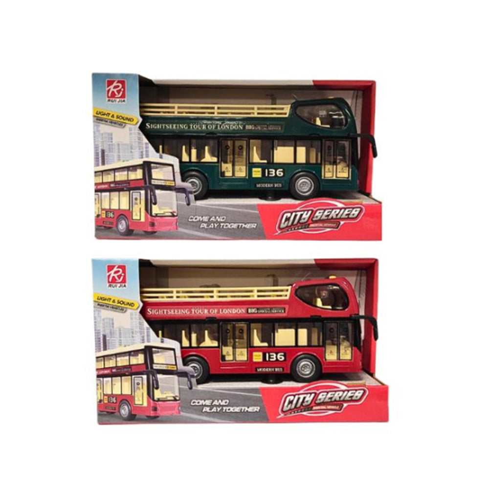 Λεωφορείο 2όροφο Τουριστικό London 29Χ7Χ12εκ Με Ήχο & Φως 2 Χρώματα - 1τμχ