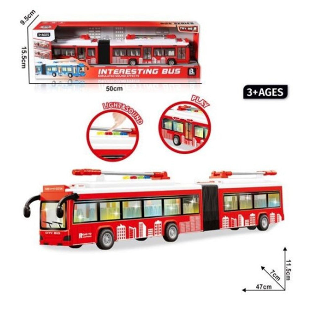 Λεωφορείο-Τρόλεϊ Διπλό Friction Με Ήχο & Φως 47 εκ