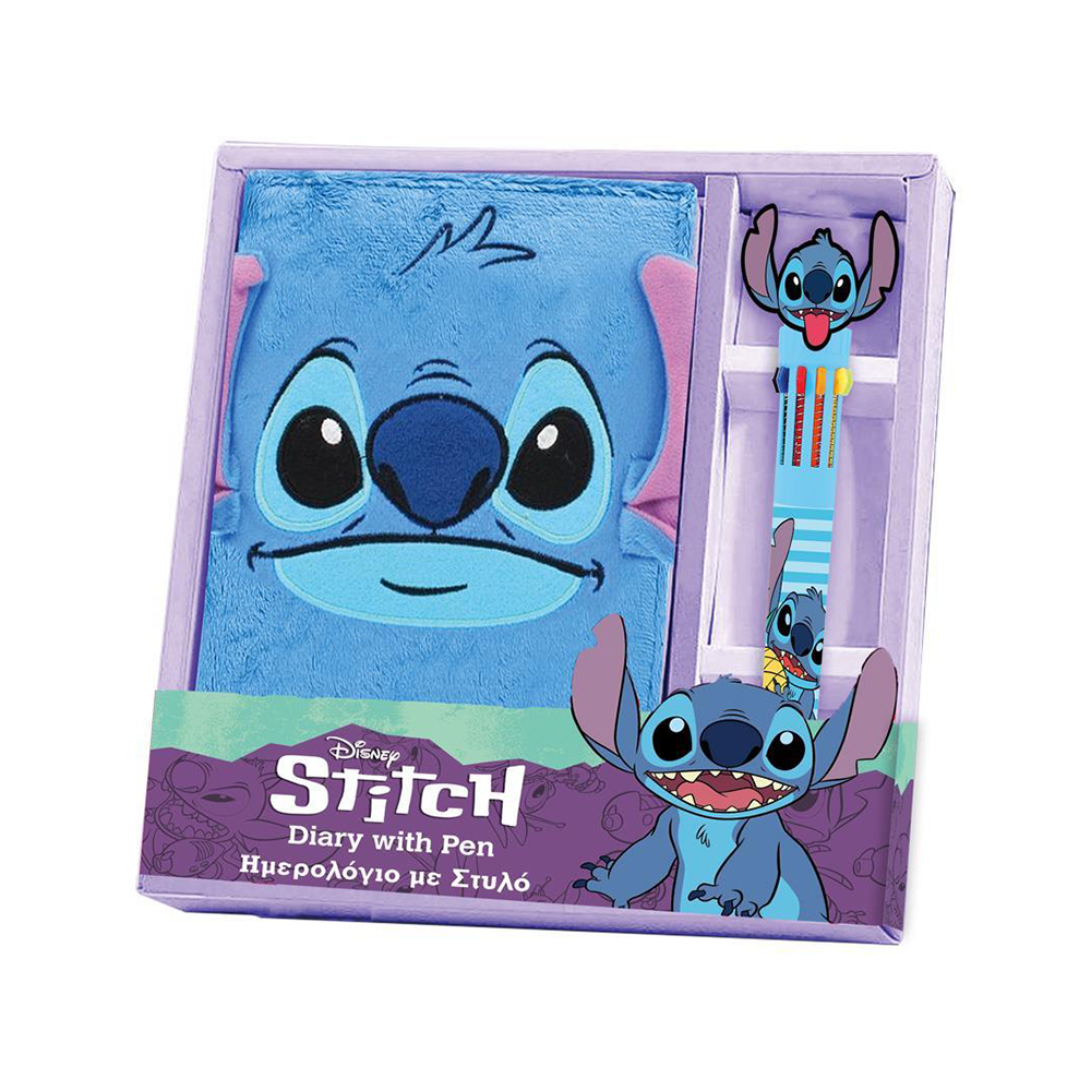 Σετ Λούτρινο Σημειωματάριο Με Στυλό Lilo & Stitch