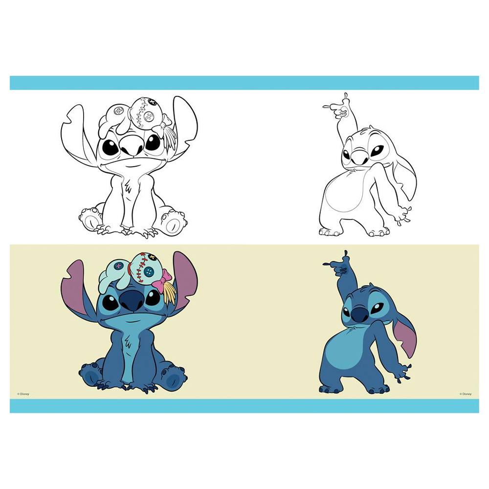 Lilo & Stitch Τετράδιο Καρφίτσα Ριγέ 17x25 40 Φύλλων σε 2 Σχέδια - 1 Τμχ