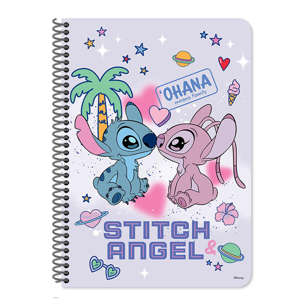 Lilo & Stitch Τετράδιο Σπιράλ 17x25 2 Θεμάτων 60 Φύλλων σε 2 Σχέδια - 1 Τεμάχιο