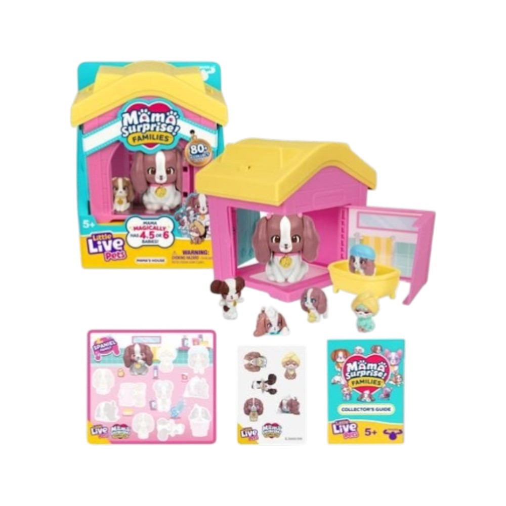 Little Live Pets Mama Suprise Families Σετ με Σπιτάκι & Σκυλάκια σε Διάφορα Σχέδια - 1 Τμχ
