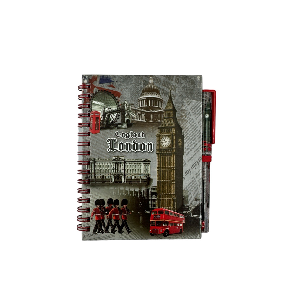 ΟΕΜΣημειωματάριο με στυλό London England 15x11εκpapell.gr