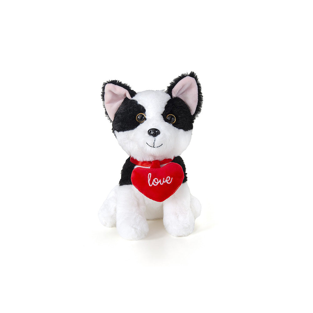 Λούτρινα Σκυλάκια με Κρεμαστή Καρδούλα 24 εκ σε 6 Σχέδια - 1 Τμχ