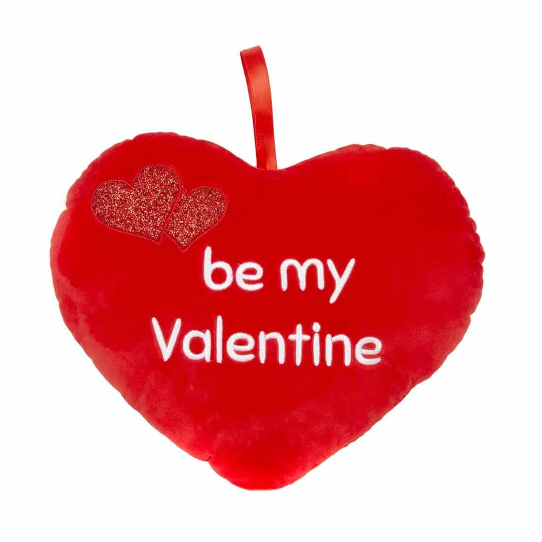 Λούτρινη Καρδιά Αγίου Βαλεντίνου “Be My Valentine” 33 εκ με Σατέν Κορδέλα