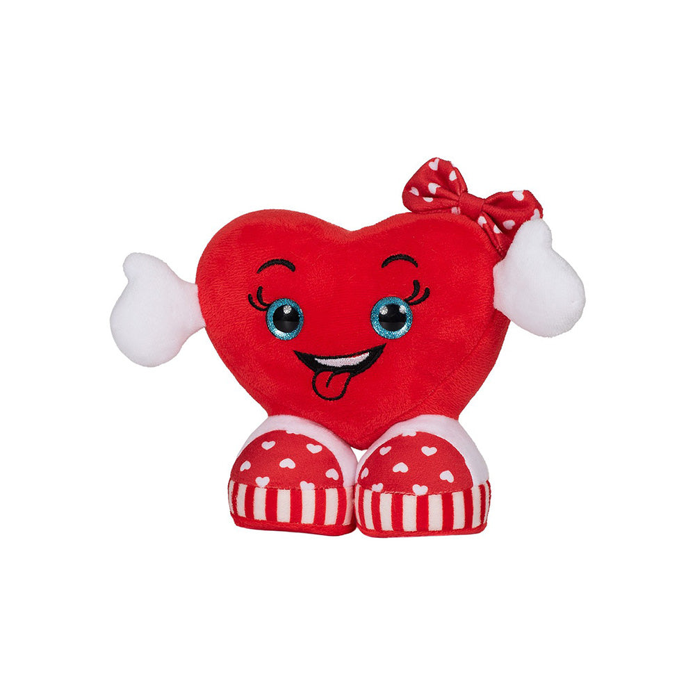 Λούτρινη Χαμογελαστή Καρδούλα με Χεράκια & Ποδαράκια 15 εκ σε 3 Σχέδια - 1 Τμχ