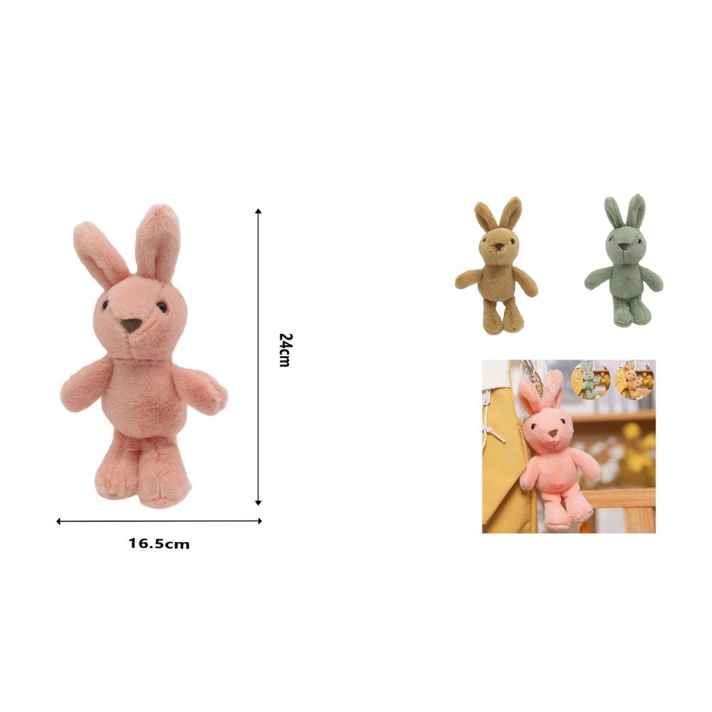 Χαριτωμένο Λούτρινο Μπρελόκ Λαγουδάκι 24.5 εκ – Απαλό Plush Bunny σε 4 Χρώματα - 1 Τμχ