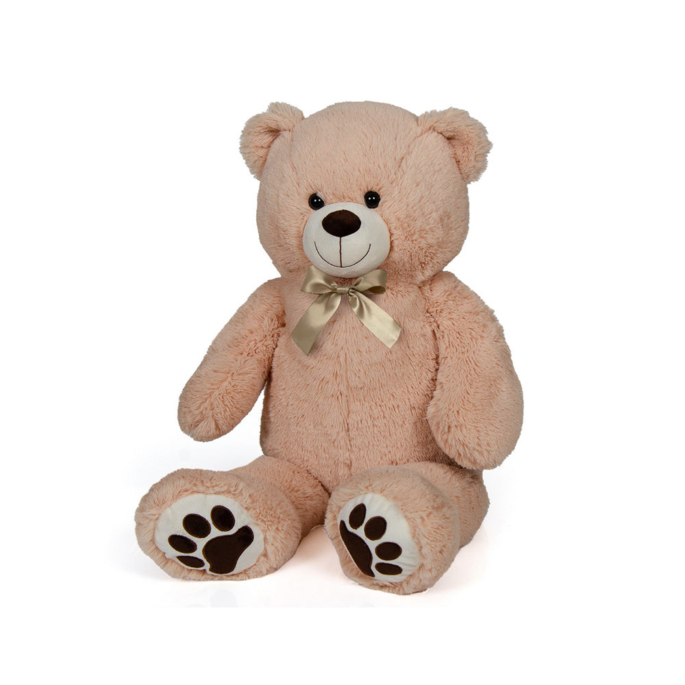 Λούτρινη Αρκούδα Μπεζ Όρθια με Φιόγκο 60εκ