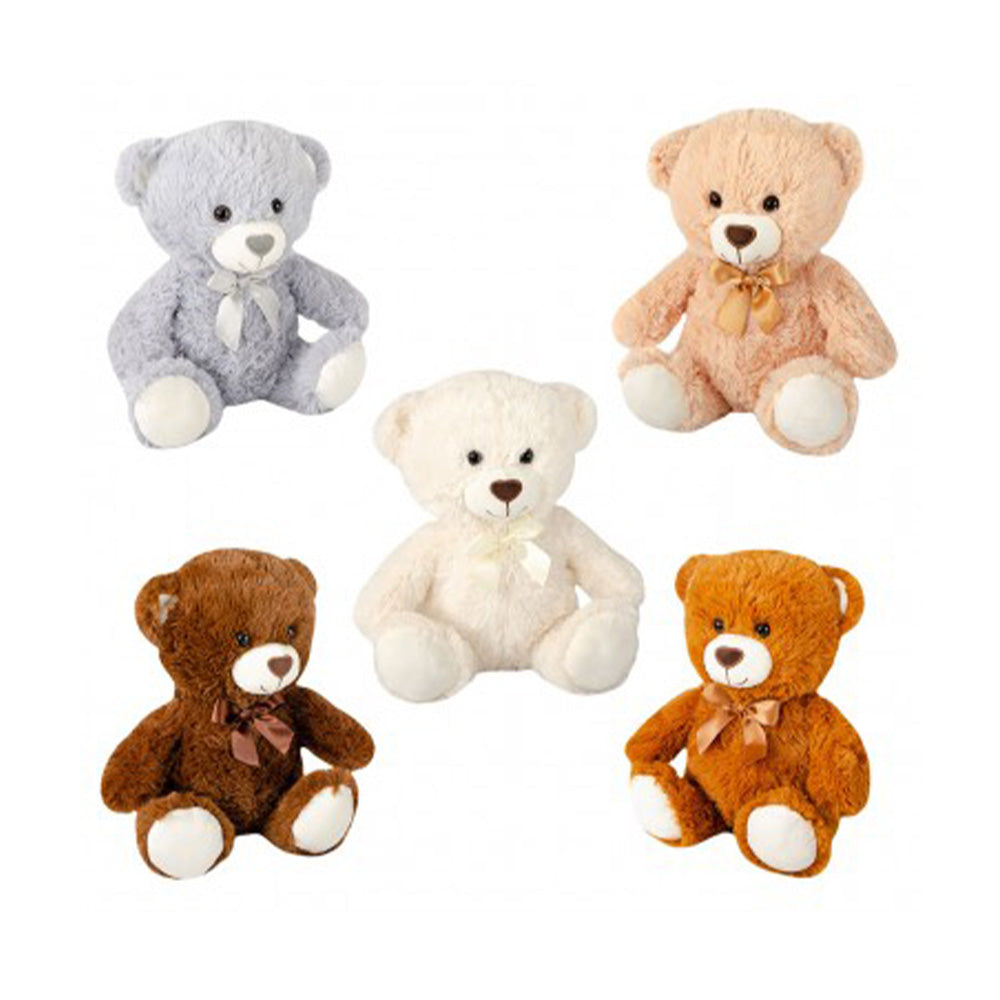 Λούτρινο Αρκουδάκι Καθιστό 30εκ 5 Χρώματα - 1τμχ