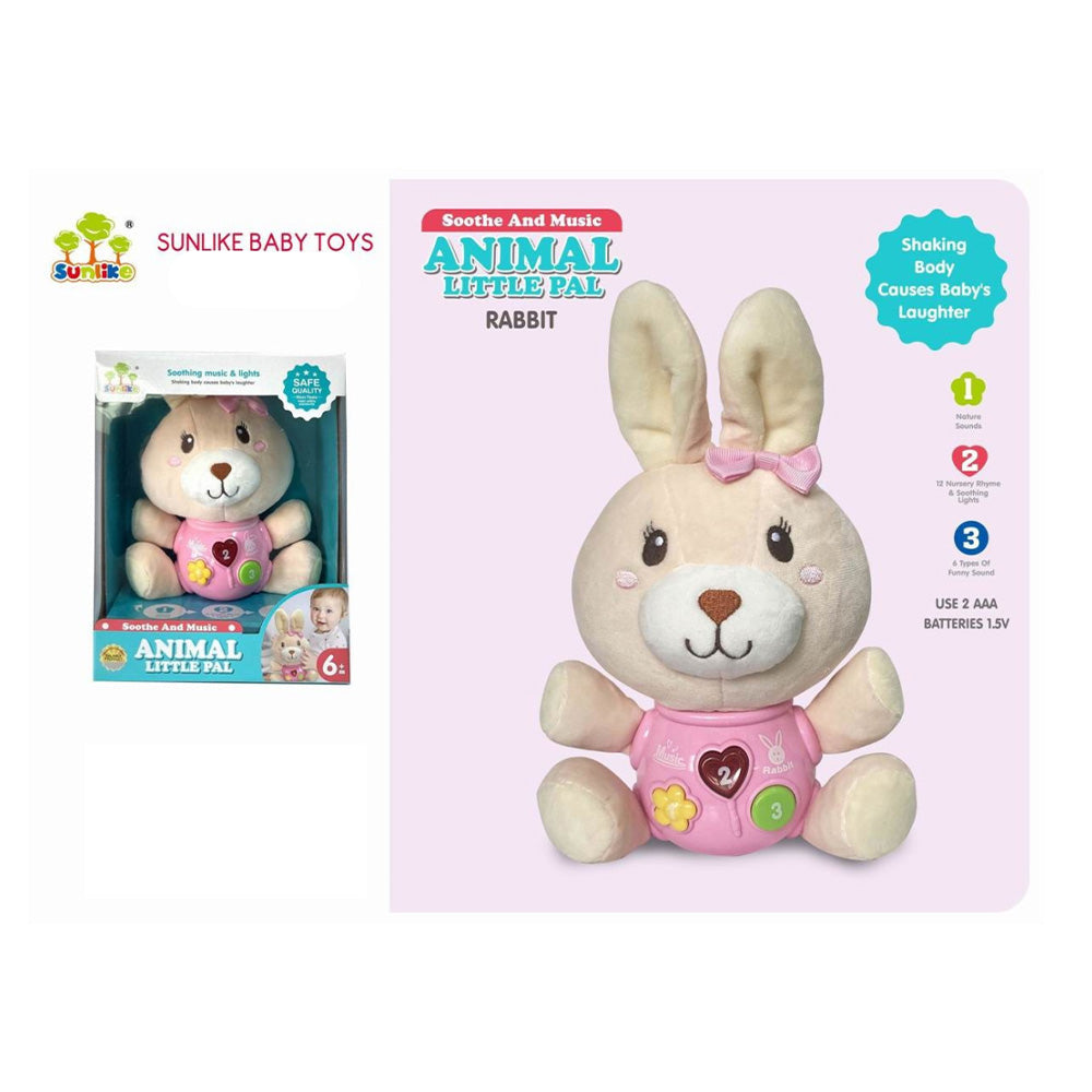 Λούτρινο Λαγουδάκι Μπεμπέ Με Μουσική Και Φως